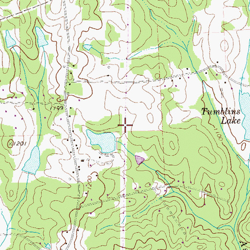 Topographic Map of Fermander Lake Dam, GA