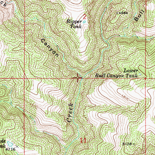 Topographic Map of Salt Lick Canyon, AZ