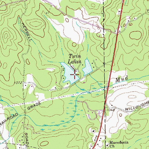 Topographic Map of Twin Lakes Dam A, GA