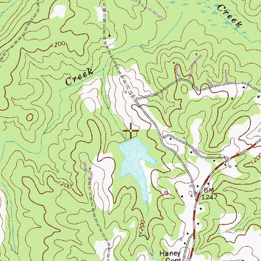 Topographic Map of Foster Lake Dam, GA