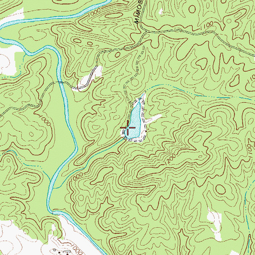 Topographic Map of Verner Lake Dam, GA