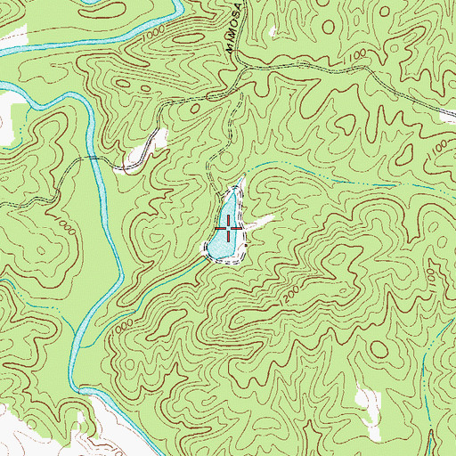 Topographic Map of Verner Lake, GA