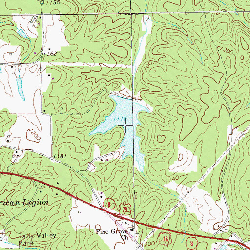 Topographic Map of Godwin Lake, GA