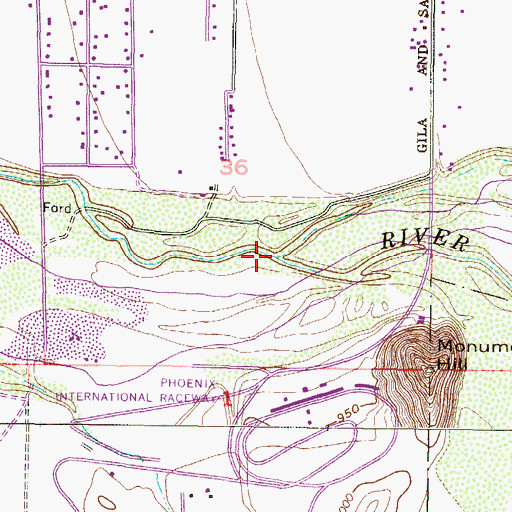 Topographic Map of Salt River, AZ