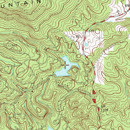 Topographic Map of Chickasaw Lake, GA