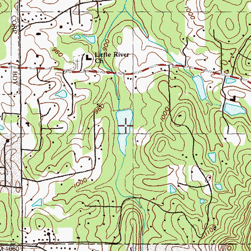 Topographic Map of Colony Land Development Lake, GA