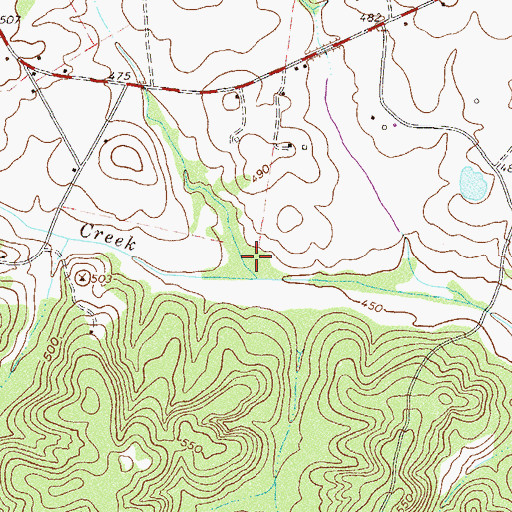 Topographic Map of Lake Forrest Subdivision Dam, GA