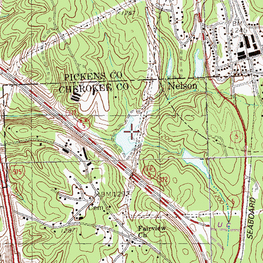 Topographic Map of Georgia Marble Company Lake, GA