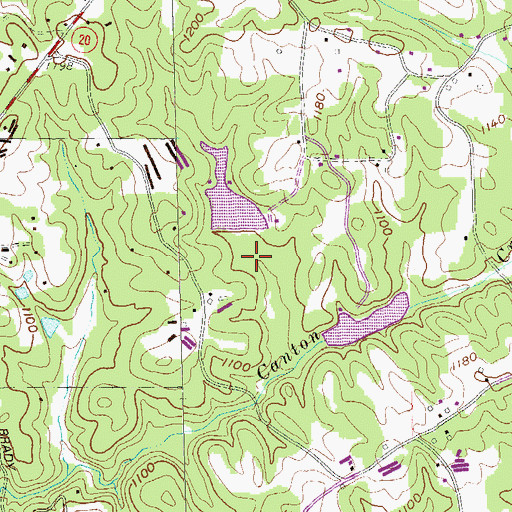 Topographic Map of Beaver Lake Dam, GA