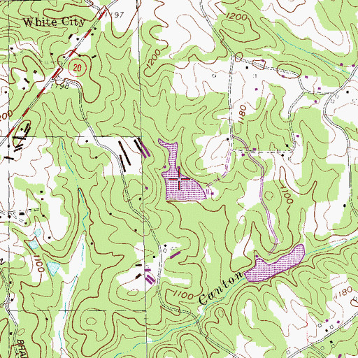 Topographic Map of Beaver Lake, GA