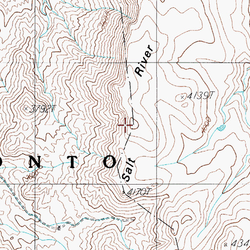 Topographic Map of Salt River Mountains, AZ