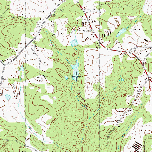 Topographic Map of Lacy Lake Dam, GA