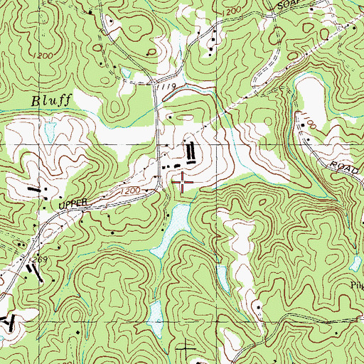Topographic Map of Ford Lake Dam, GA