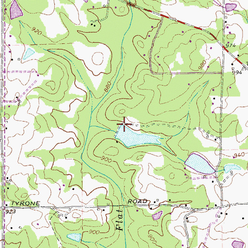 Topographic Map of Smith Lake Dam, GA