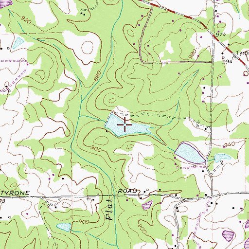 Topographic Map of Smith Lake, GA