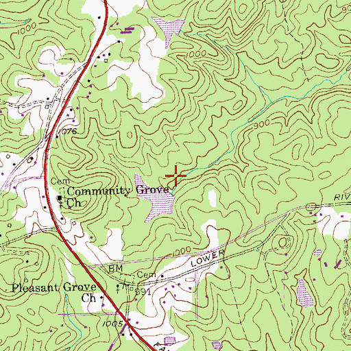 Topographic Map of Cohen Lake Dam, GA