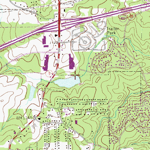 Topographic Map of Talerico Lake Dam, GA