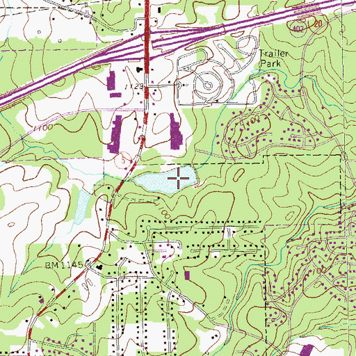 Topographic Map of Talerico Lake, GA