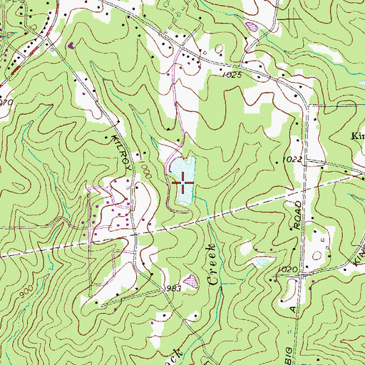 Topographic Map of Johnson Lake Dam, GA