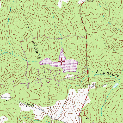 Topographic Map of Lake Sweetwater, GA