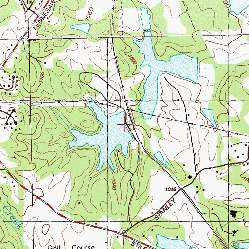 Topographic Map of Murrays Lake Dam, GA