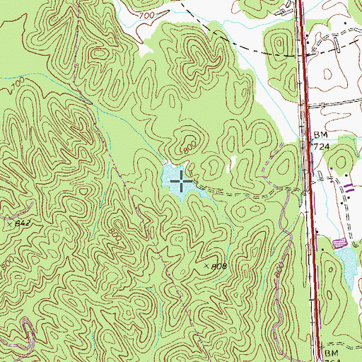 Topographic Map of Evans Lake, GA