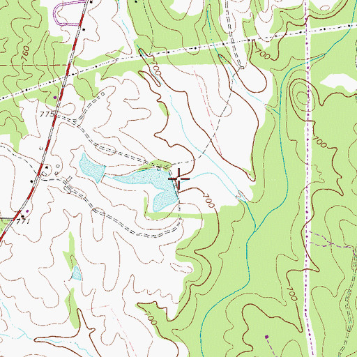 Topographic Map of Gordy-Hardin Lake Dam, GA