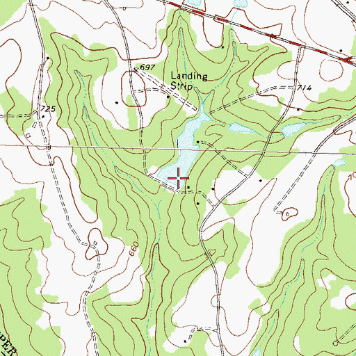 Topographic Map of Lake Celeste Dam, GA
