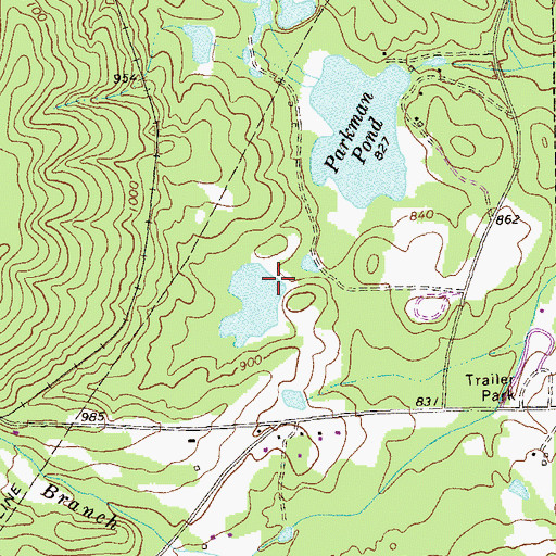 Topographic Map of Upper Harry Lake Dam, GA