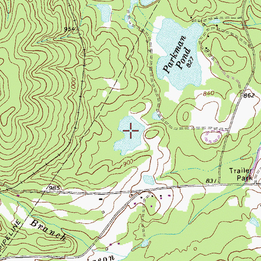 Topographic Map of Upper Harry Lake, GA