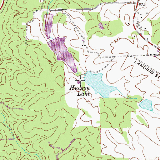 Topographic Map of Upper Hudson Lake Dam, GA