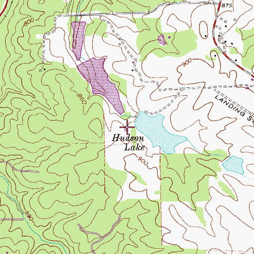 Topographic Map of Upper Hudson Lake, GA