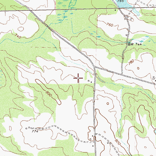 Topographic Map of Upper Wildwood Farms Lake Dam, GA