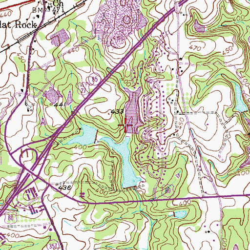 Topographic Map of Woodruff North Dam, GA