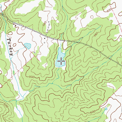 Topographic Map of Dennis Lake Dam, GA