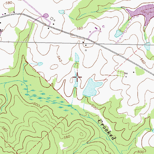 Topographic Map of Beall Lake, GA