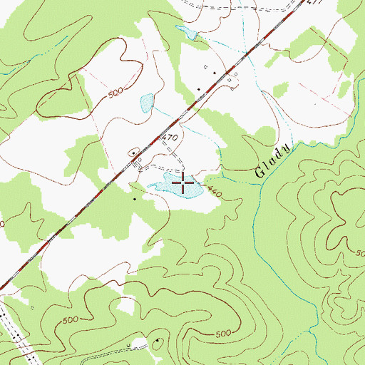 Topographic Map of Davis Lake, GA