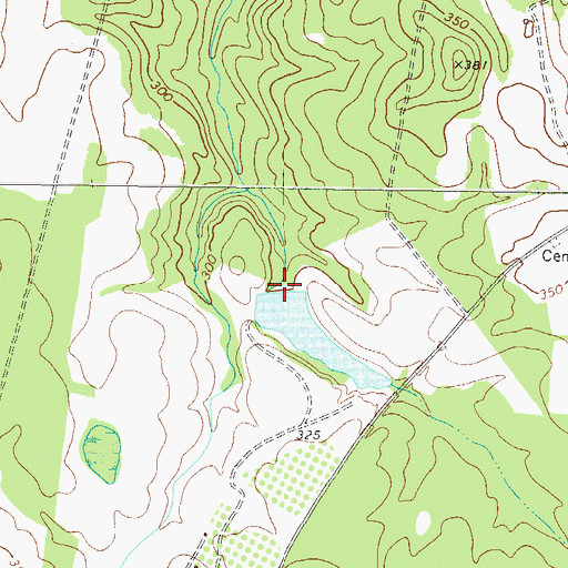 Topographic Map of Cobb Lake Dam, GA