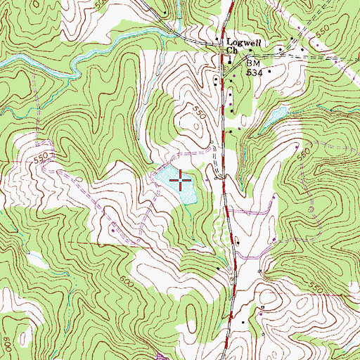 Topographic Map of Pace Lake, GA