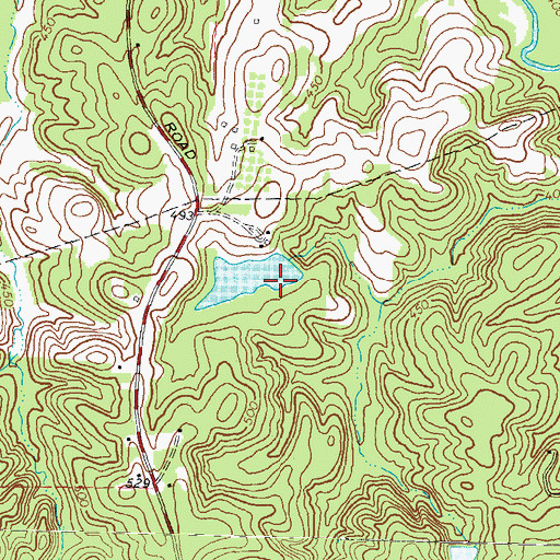 Topographic Map of Maynard Lake Dam, GA