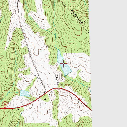 Topographic Map of Abercrombie Lake, GA