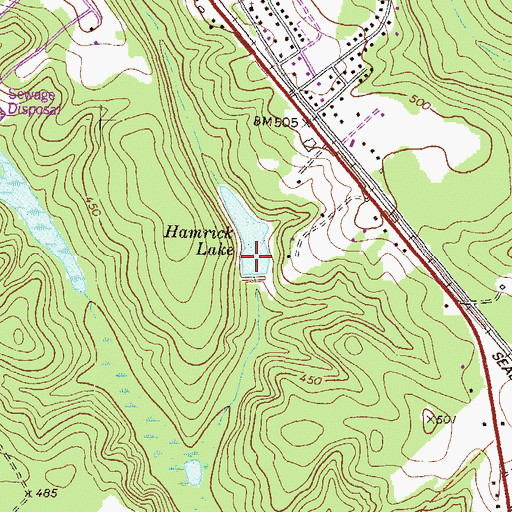 Topographic Map of Hogan Lake, GA