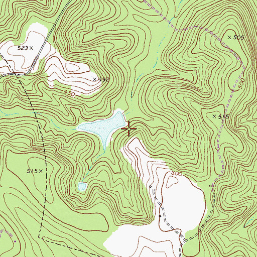 Topographic Map of Worsham Lake Dam, GA