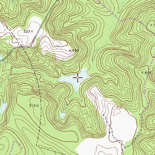 Topographic Map of Worsham Lake, GA