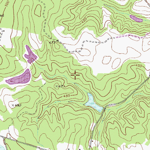 Topographic Map of Faulk Lake East Dam, GA