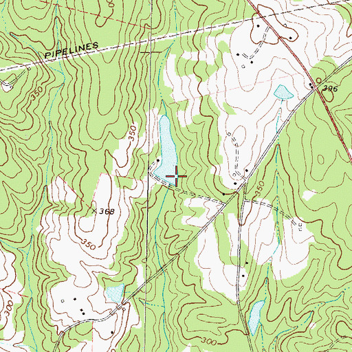 Topographic Map of Peavy Lake, GA