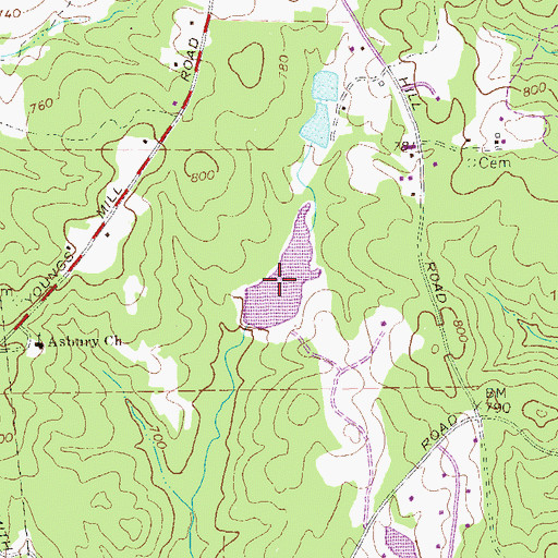 Topographic Map of Clair Lake, GA