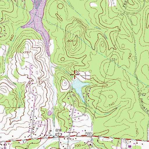 Topographic Map of Hutchins Lake Dam, GA