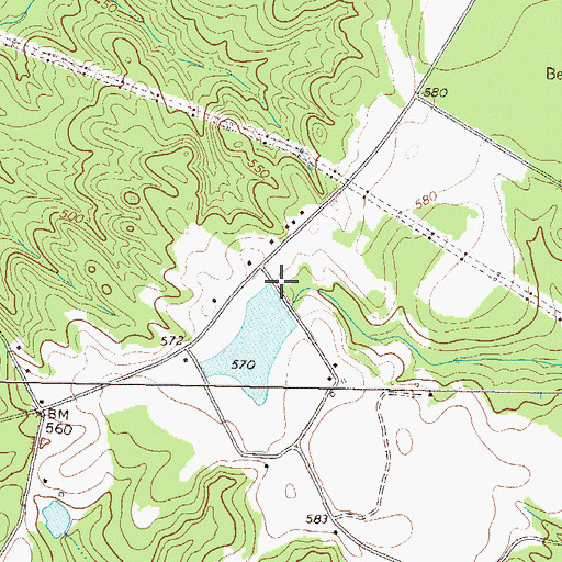 Topographic Map of Ray Lake Dam, GA