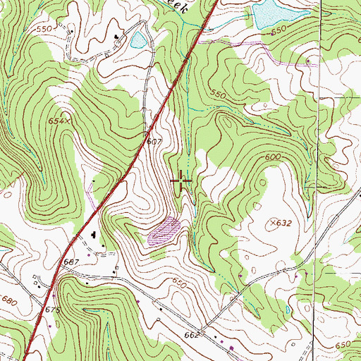 Topographic Map of Douglas Lake Dam, GA